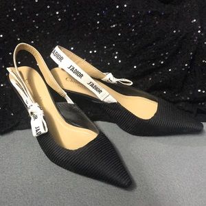 Dior Slingback Sandals with kitten heels